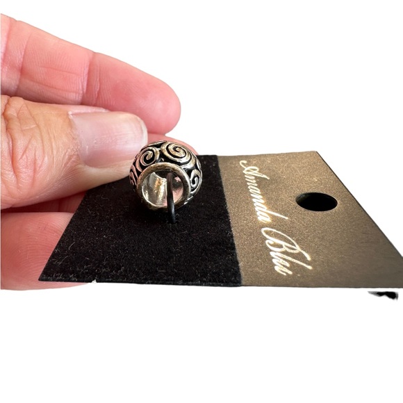 Amanda Blu Silver Plated Swirl Bead Charm - Picture 2 of 6